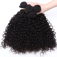 Load image into Gallery viewer, Malaysian Curly Hair With Closure Wet and Wavy Human Hair Bundles
