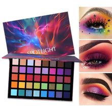 Load image into Gallery viewer, Spotlight 40 Color Eye Shadow Palette Colorful Artist Shimmer Glitter Matte
