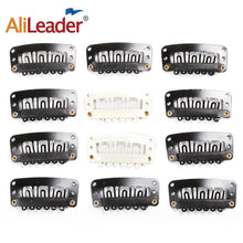 Load image into Gallery viewer, Alileader 20Pcs/Lot Clip In Hair Extension Wig Clips For Human Hair Bangs Snap Hair Clips For Extensions Metal Comb For Closure

