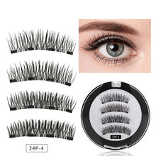 Load image into Gallery viewer, 3D Magnetic With 3/4 Magnets Handmade Mink Eyelashes
