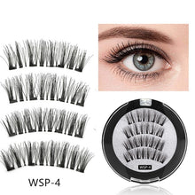 Load image into Gallery viewer, 3D Magnetic With 3/4 Magnets Handmade Mink Eyelashes
