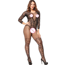 Load image into Gallery viewer, Sexy Body Stockings Fishnet, Open Crotch Catsuit Mesh Tights , Erotic Bodysuit
