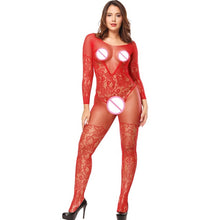 Load image into Gallery viewer, Sexy Body Stockings Fishnet, Open Crotch Catsuit Mesh Tights , Erotic Bodysuit
