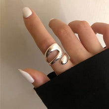 Load image into Gallery viewer, Sterling Silver &amp; Gold Creative Hollow Irregular Rings
