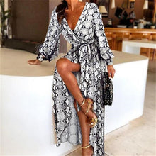 Load image into Gallery viewer, Elegant Sexy V Neck Print Party Formal Long Dresses
