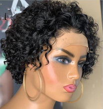 Load image into Gallery viewer, Pixie Cut Short Curly Brazilian Remy 8&quot;Inch Human Hair PrePlucked With Baby Hair
