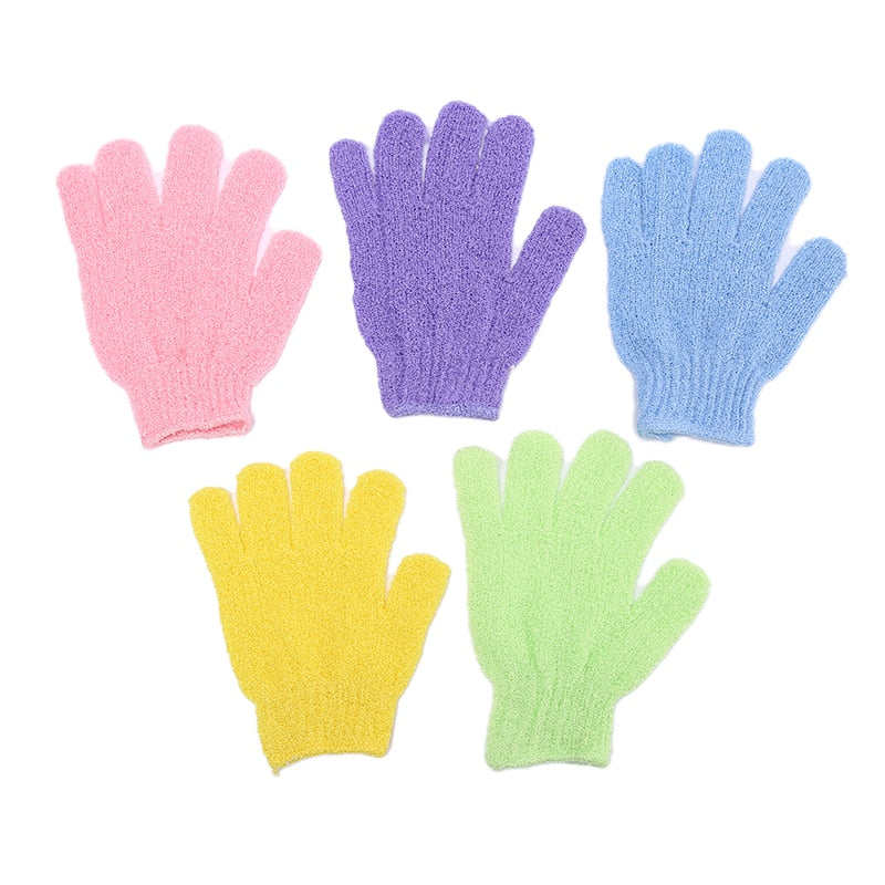 5PCS Exfoliating Body Scrub Gloves