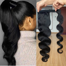 Load image into Gallery viewer, Wrap Around Ponytail Human Hair Brazilian Body Wave
