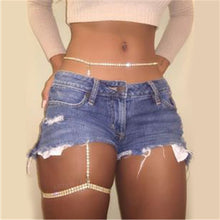 Load image into Gallery viewer, Sexy Rhinestone Thigh Chains &amp; Shinny Waist Belly Chains
