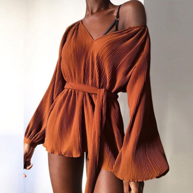 Sexy Off Shoulder V-Neck Party Romper