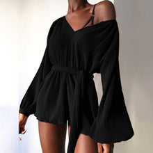 Load image into Gallery viewer, Sexy Off Shoulder V-Neck Party Romper
