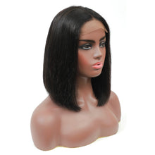 Load image into Gallery viewer, Blunt Cut Bob Brazilian Lace Frontal Human Hair Wigs Straight Bob Remy 4X4 Lace Closure Bob Wigs With Baby Hair
