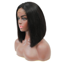Load image into Gallery viewer, Blunt Cut Bob Brazilian Lace Frontal Human Hair Wigs Straight Bob Remy 4X4 Lace Closure Bob Wigs With Baby Hair
