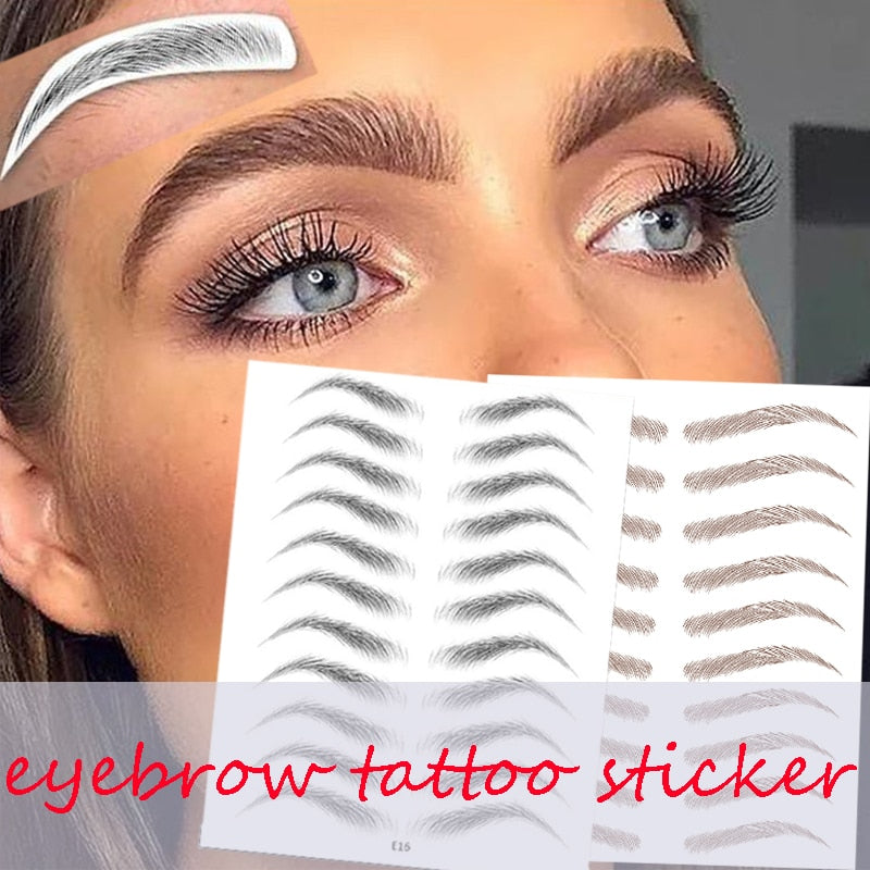 Water-based Hair-liked Authentic Eyebrow Tattoo Sticker Waterproof