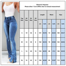 Load image into Gallery viewer, Causal Washed Ripped Hole Ladies High Waist Jeans Vintage Skinny Slim Female Flare Jean Streetwear
