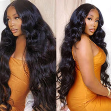 Load image into Gallery viewer, 30 Inch Body Wave Lace Front Wig 13x4 Lace Frontal Human Hair Wigs Brazilian Pre-plucked HD Loose Deep Wave Wigs

