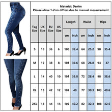 Load image into Gallery viewer, Causal Washed Ripped Hole Ladies High Waist Jeans Vintage Skinny Slim Female Flare Jean Streetwear
