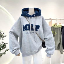 Load image into Gallery viewer, Letter Printing Embroidery Hoodies Female Winter Hooded Sweatshirts  Large Size Fashionable
