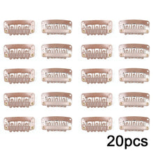 Load image into Gallery viewer, Alileader 20Pcs/Lot Clip In Hair Extension Wig Clips For Human Hair Bangs Snap Hair Clips For Extensions Metal Comb For Closure
