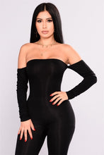 Load image into Gallery viewer, Solid Color Long Sleeve Off Shoulder Sexy Skinny Slim Jumpsuits
